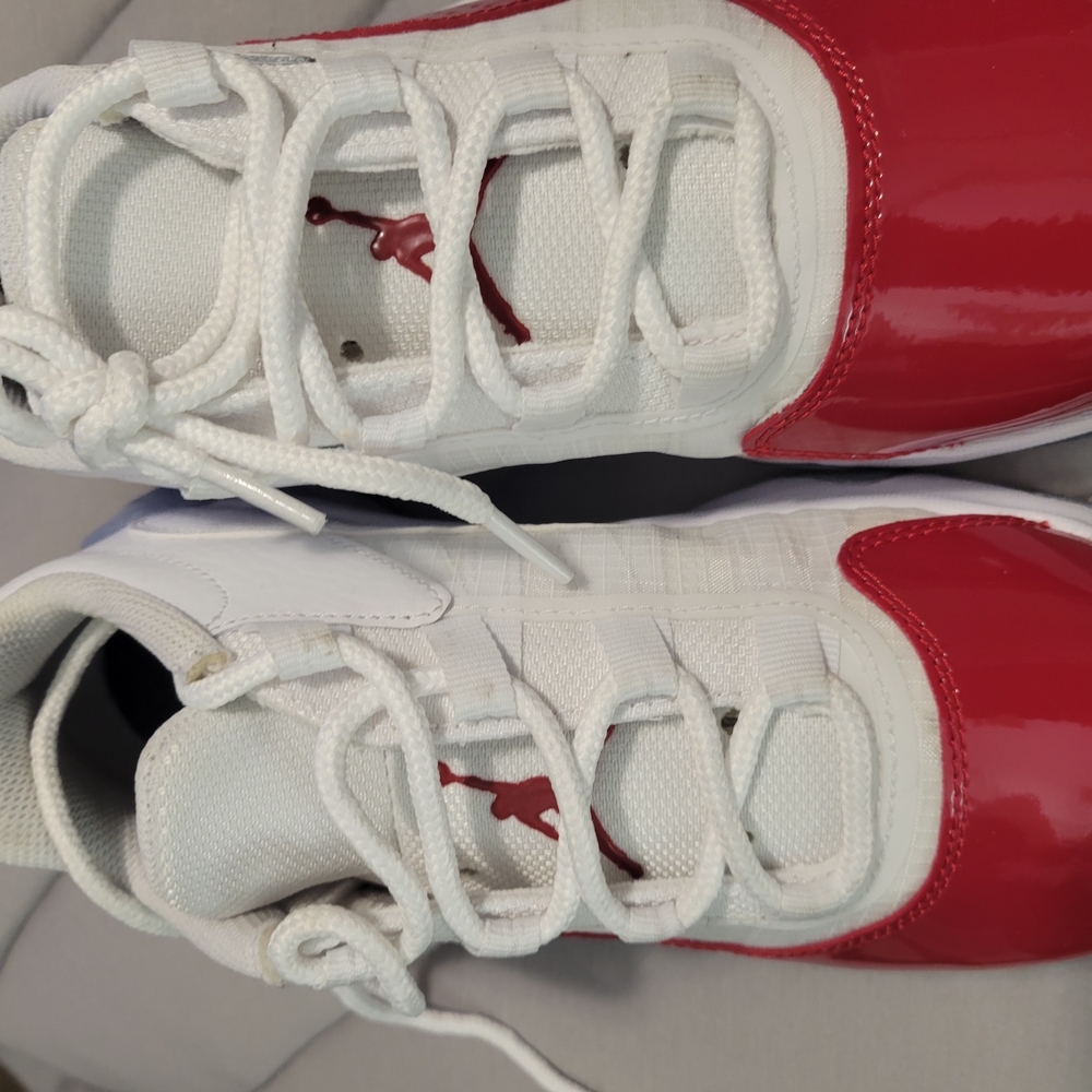 Jordan Kids Red and White Sneakers